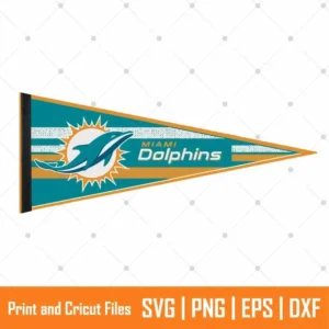 Dolphins Pennant Sports SVG