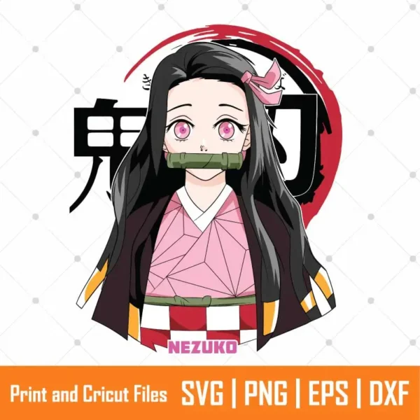 Female Character Nezuko Anime SVG