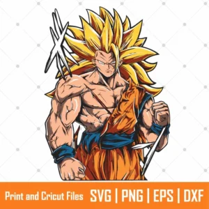 Goku SSJ3 Anime SVG