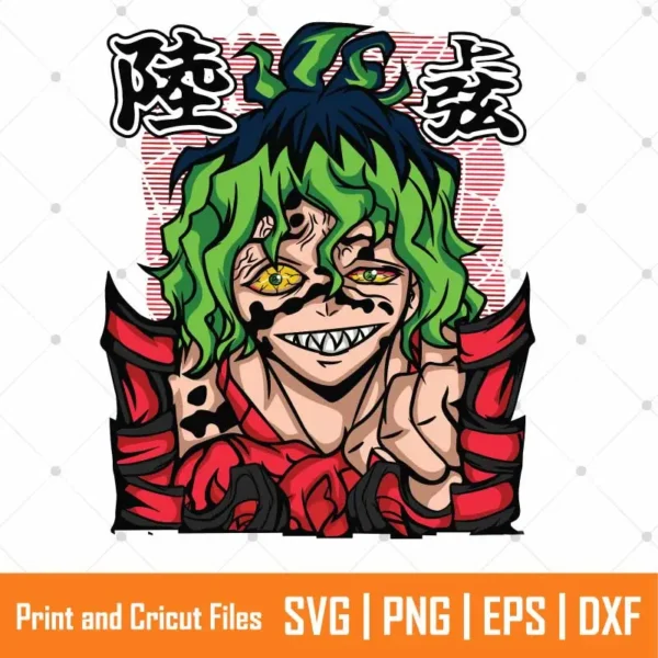 Gyutaro Demon Slayer Anime SVG