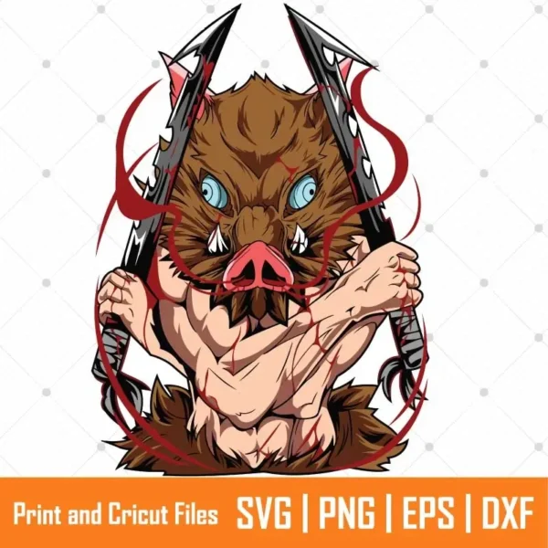 Inosuke Demon Crops Anime SVG