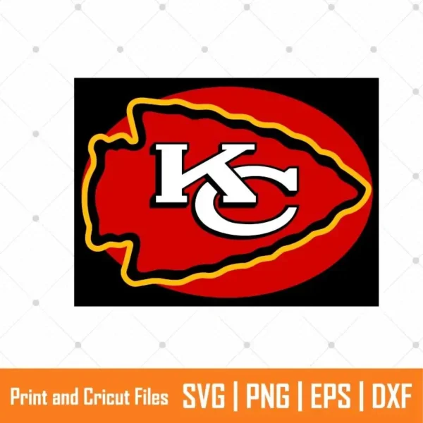 KC Chiefs Flag Sports SVG