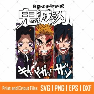 Kimetsu Characters Anime SVG