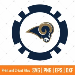 LA Rams Circle Sports SVG