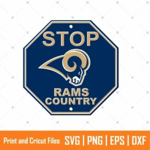LA Rams Monogram Sports SVG
