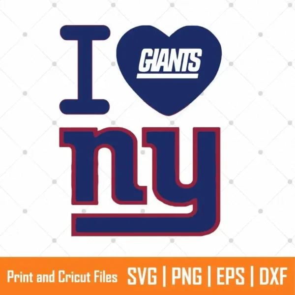 Love NY Giants Sports SVG