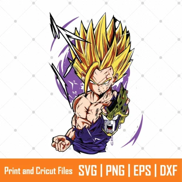 Mystic Gohan Anime SVG