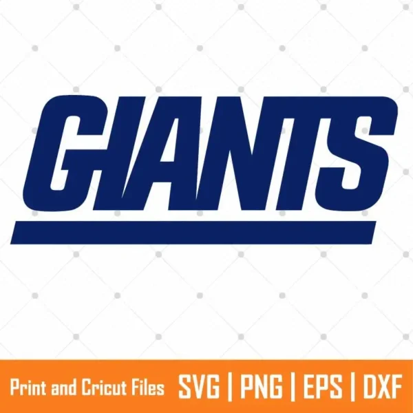 NY Giants Fonts Sports SVG