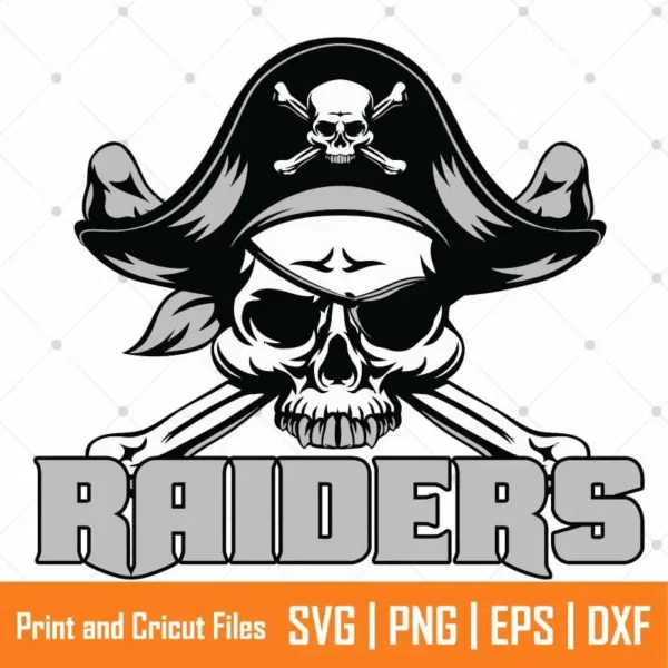 Oakland Raiders Skull Sports SVG