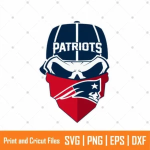 Patriots Skull Sports SVG