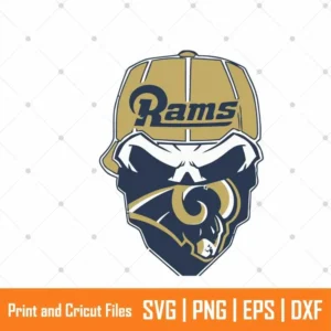 Rams Sugar Skull Sports SVG