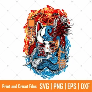 Red Dragon Anime SVG