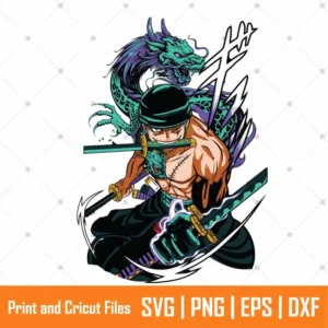 Roronoa Swordsman Anime SVG