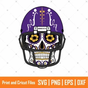 Sugar Skull Vikings Sports SVG
