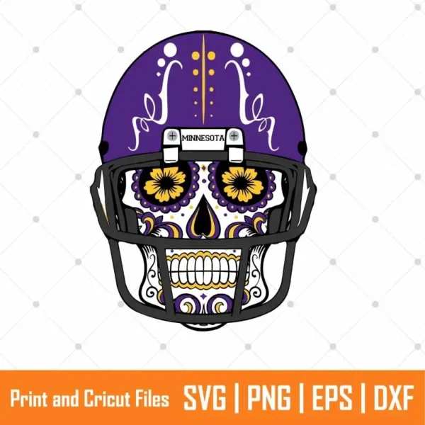 Sugar Skull Vikings Sports SVG