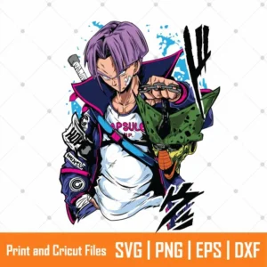 Trunks Saiyan DBZ Anime SVG