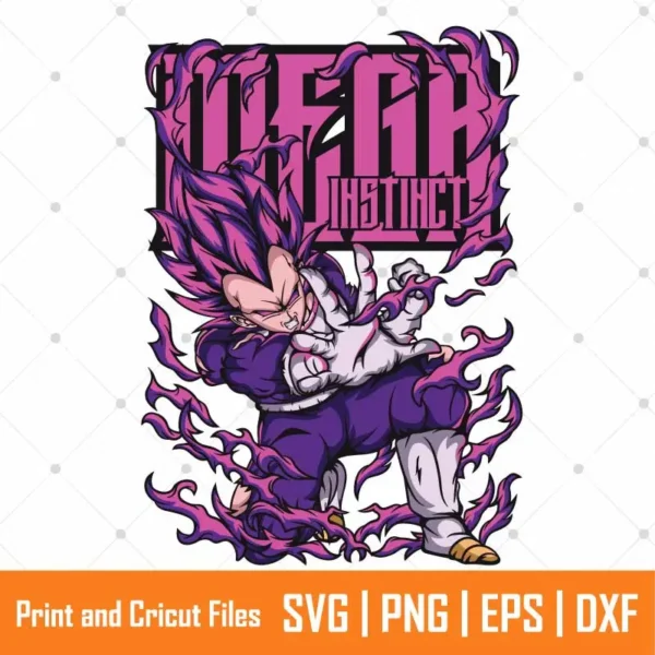 Vegeta Ultra Ego Anime SVG
