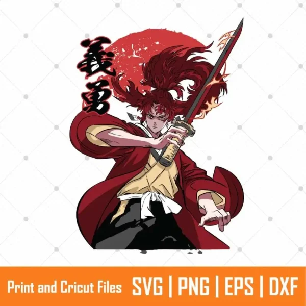 Yoriichi Demon Slayer Anime SVG