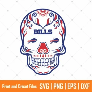 Bills Sugar Skull Sports SVG