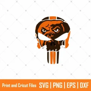 Browns Skull Sports SVG