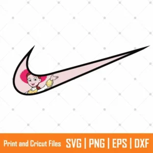 Cowgirl Swoosh Cartoon SVG