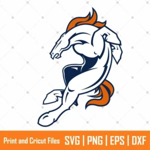 Jumping Broncos Sports SVG