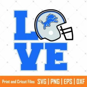 Love Detroit Lions Sports SVG