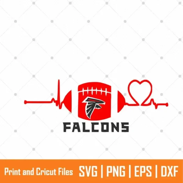 Love Falcons Sports SVG