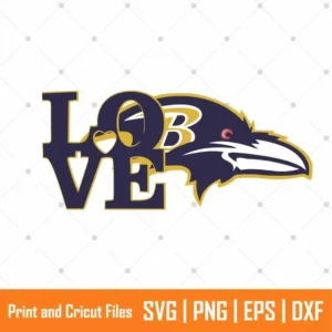 Love Ravens Sports SVG