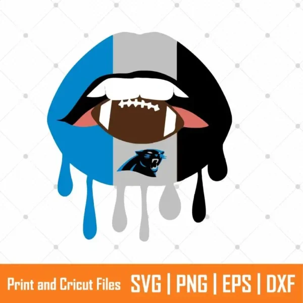 Panthers Dripping Lips Sports SVG