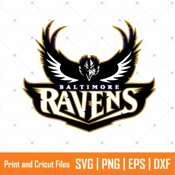 Ravens Logo Sports SVG