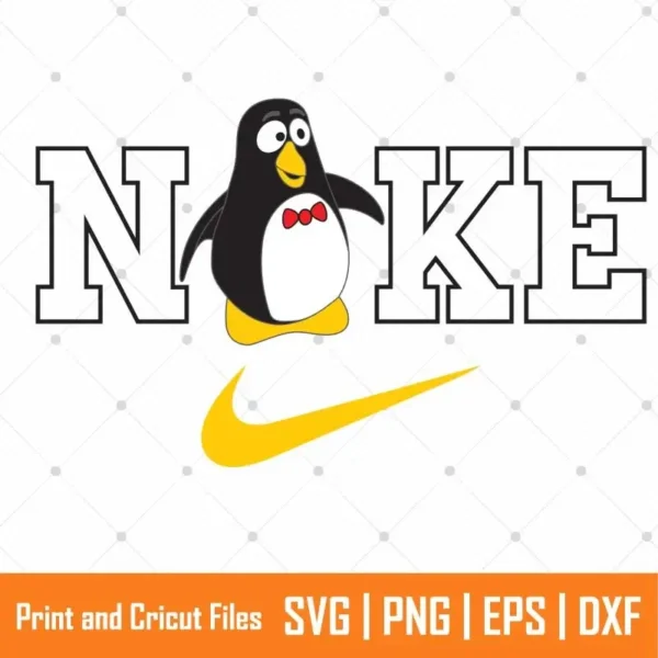 Wheezy Penguin Cartoon SVG