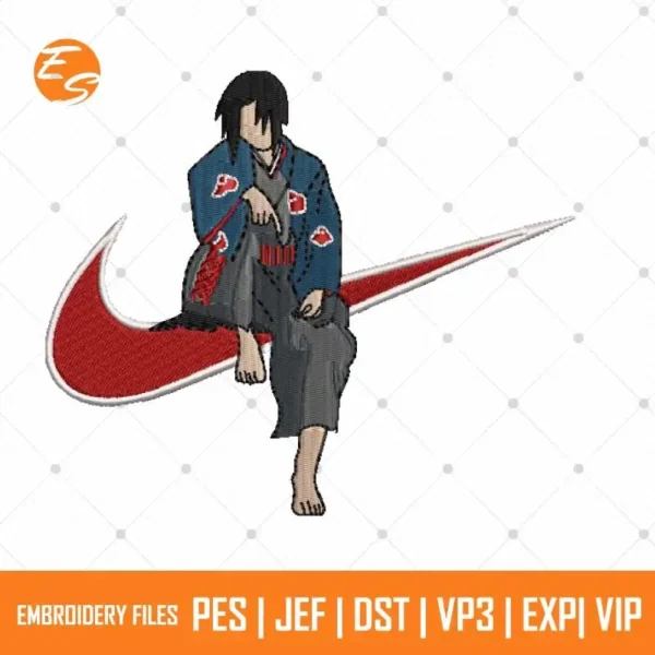 Uchiha free anime embroidery design