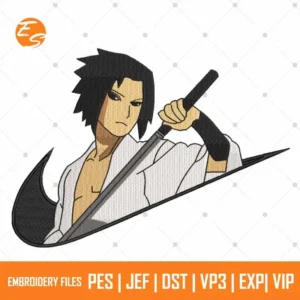 Sasuke free anime embroidery design