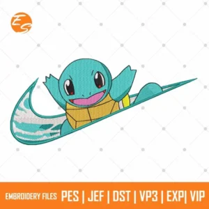 Squirtle pokemon free anime embroidery design