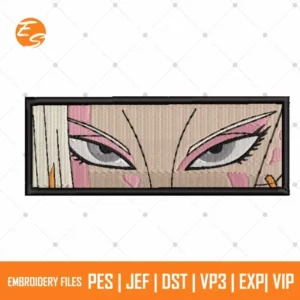 Anime girls eyes free embroidery design