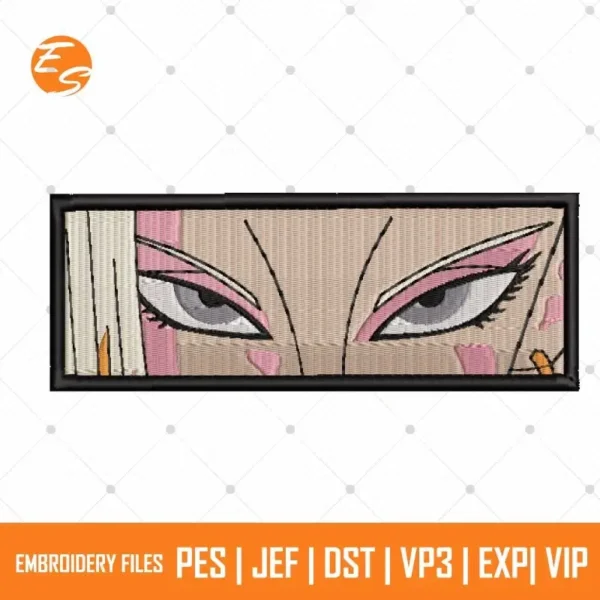 Anime girls eyes free embroidery design
