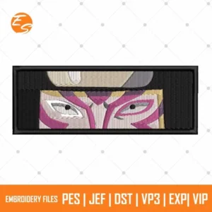 Anime inspired eyes free embroidery design