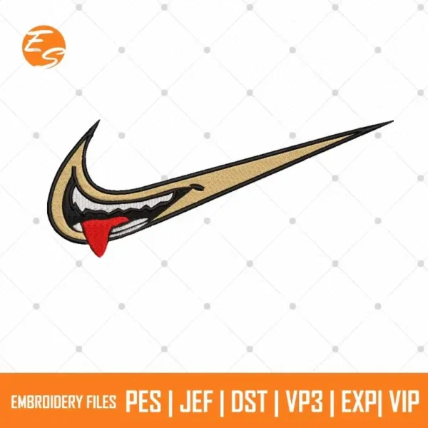 Anime nike swoosh free embroidery design