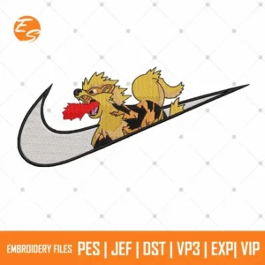 Arcanine pokemon free embroidery design