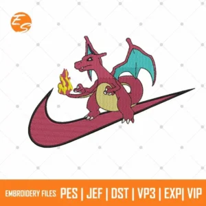 Charizard anime free embroidery design