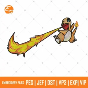 Charmander anime free embroidery design