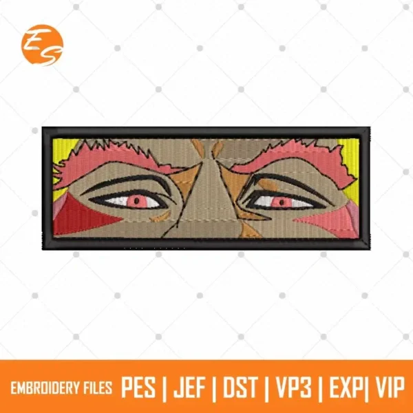 Anime character eyes free embroidery file