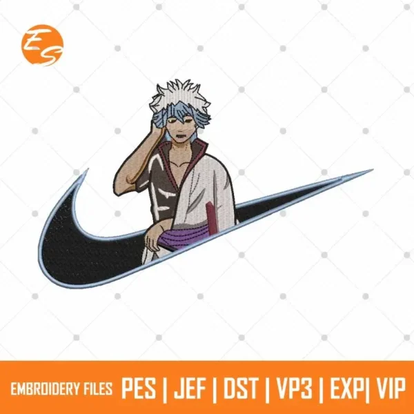 Gintoki anime free embroidery file