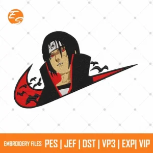 Itachi uchiha anime free embroidery file