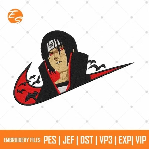 Itachi uchiha anime free embroidery file