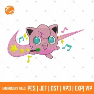 Jigglypuff anime free embroidery file