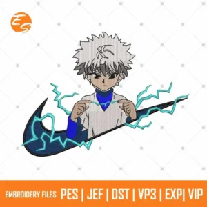Killua hunter anime free embroidery file
