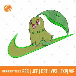 Chikorita free anime embroidery design