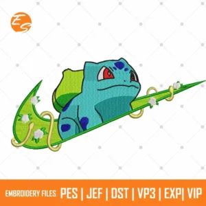Bulbas pokemon free anime embroidery design